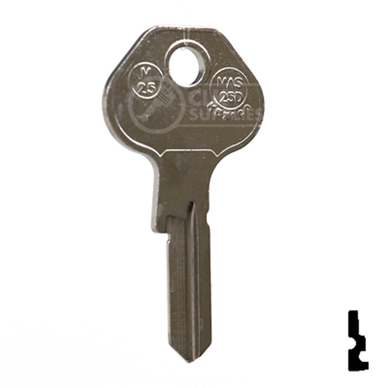 M25, 1092-6000B Master Key Padlock Key JMA USA