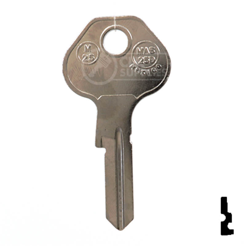 M25, 1092-6000B Master Key Padlock Key JMA USA