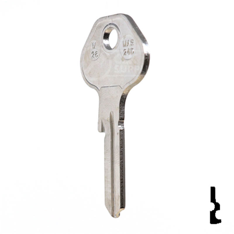 M26, 1092-7000B Master Key Padlock Key JMA USA