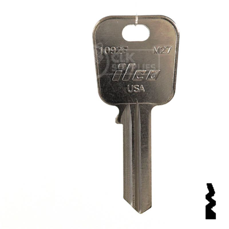 M27, 1092F Master Key Padlock Key Ilco
