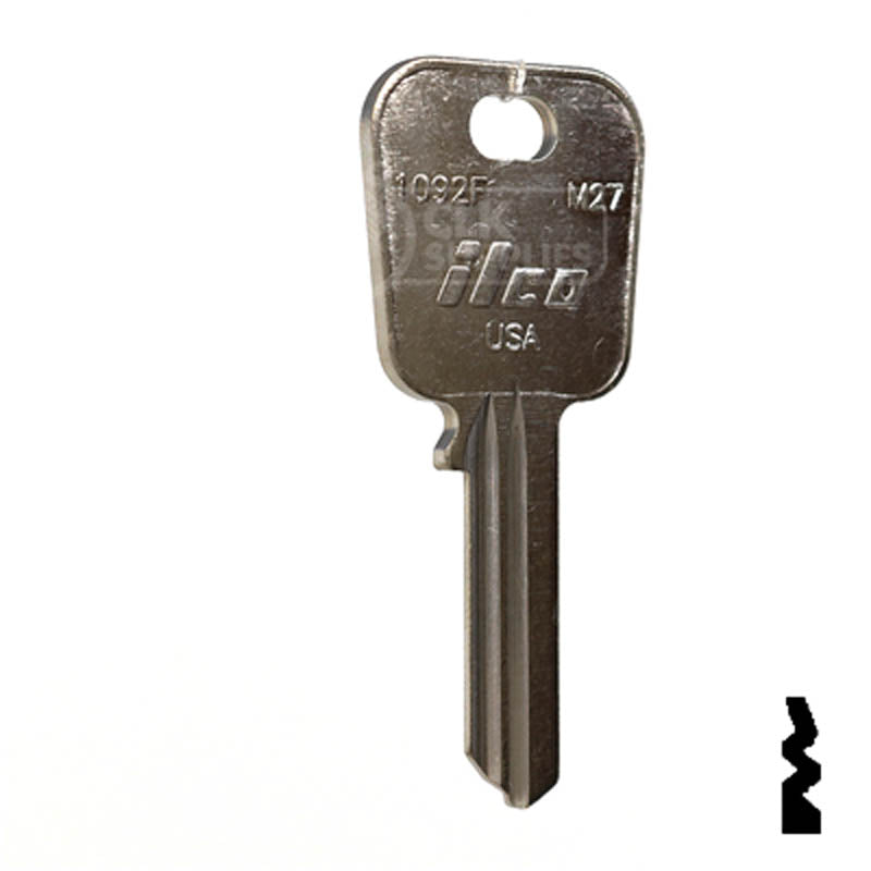 M27, 1092F Master Key Padlock Key Ilco