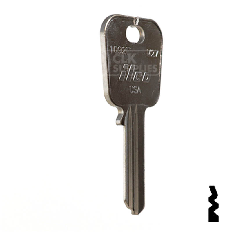 M27, 1092F Master Key Padlock Key Ilco