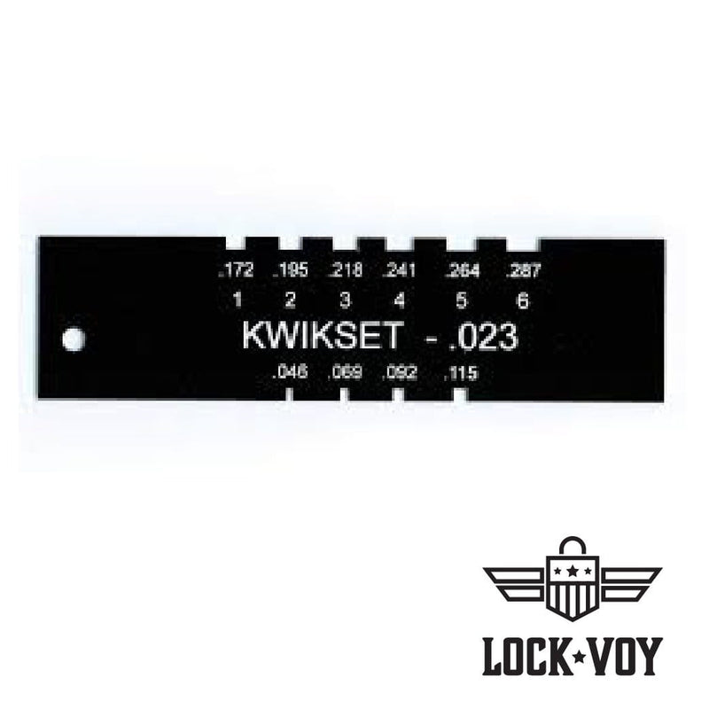 Kwikset Pin Gauge Locksmith Tools LockVoy