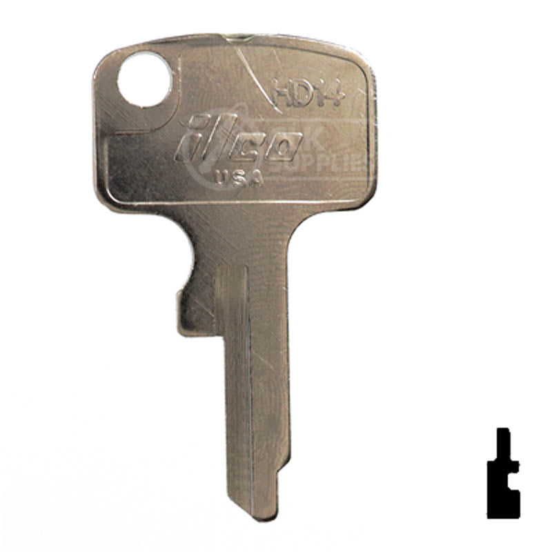HD14 Honda Motorcycle Key Blank Power Sport Key Ilco