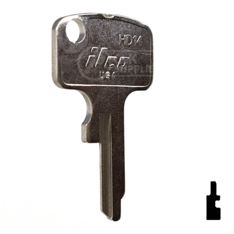 HD14 Honda Motorcycle Key Blank Power Sport Key Ilco