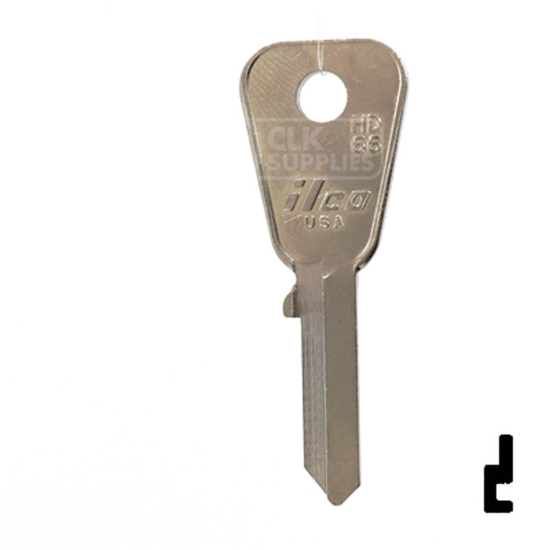 HD66 Honda Motorcycle Key Blank Power Sport Key Ilco