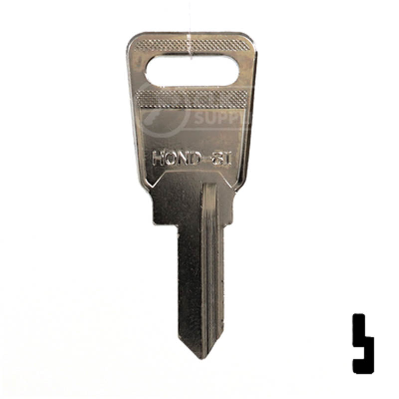 HD68 Honda Motorcycle Key Blank Power Sport Key JMA USA