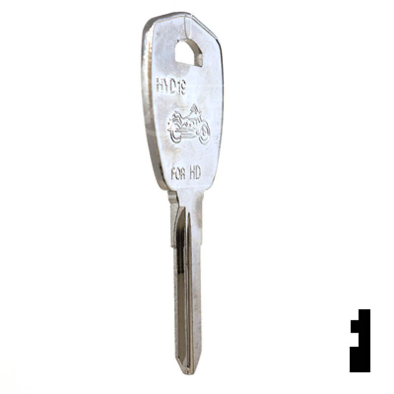 HYD19 Harley Street 750 Key Power Sport Key JET Hardware Mfg.