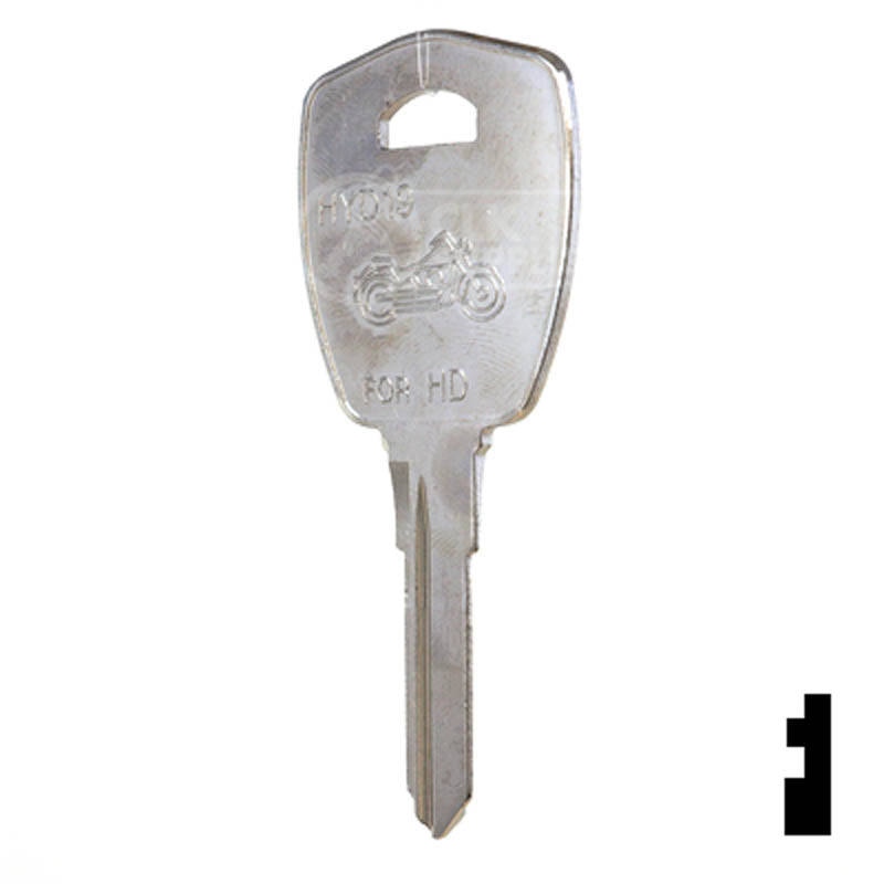 HYD19 Harley Street 750 Key Power Sport Key JET Hardware Mfg.