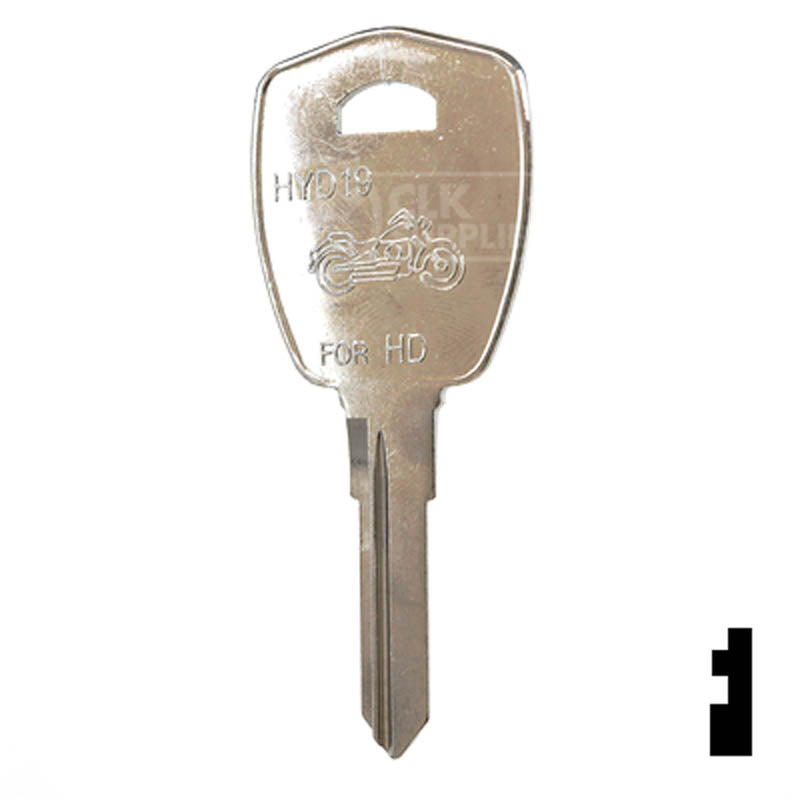 HYD19 Harley Street 750 Key Power Sport Key JET Hardware Mfg.