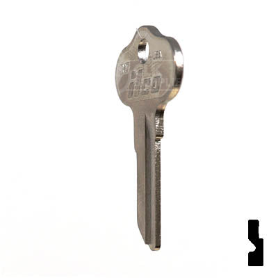 Uncut Key Blank | CH7 | Polaris, Chrysler Outboard Power Sport Key Ilco