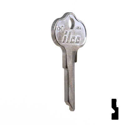 Uncut Key Blank | CH7 | Polaris, Chrysler Outboard Power Sport Key Ilco