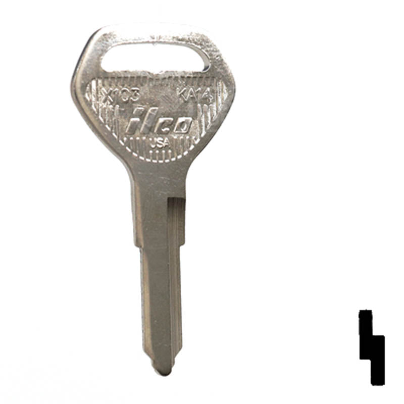 X103 (KA14) Kawasaki Key Blank Power Sport Key JMA USA