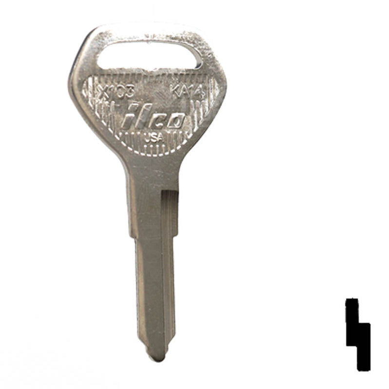 X103 (KA 14) Kawasaki Key Blank | CLK SUPPLIES, LLC