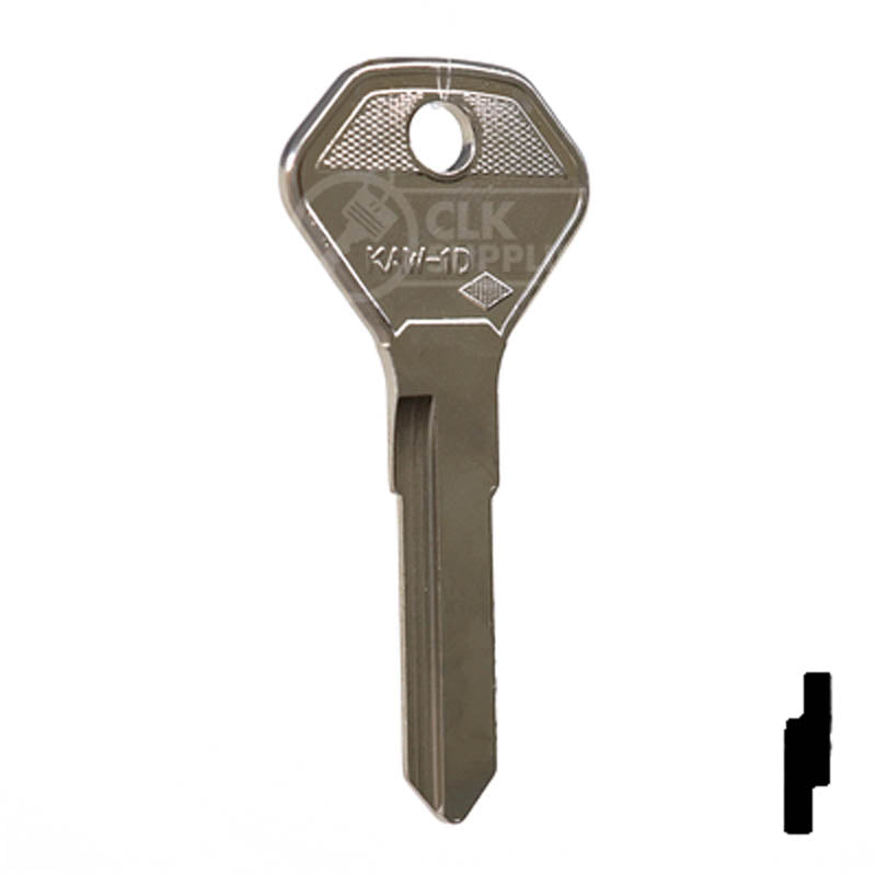 X106 (KA15) Kawasaki, Ducati Key Blank Power Sport Key JMA USA
