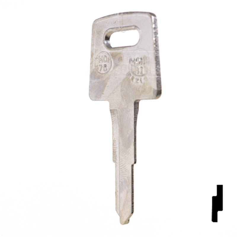 X138 ( HD75 ) Honda Motorcycle Key Power Sport Key JMA USA