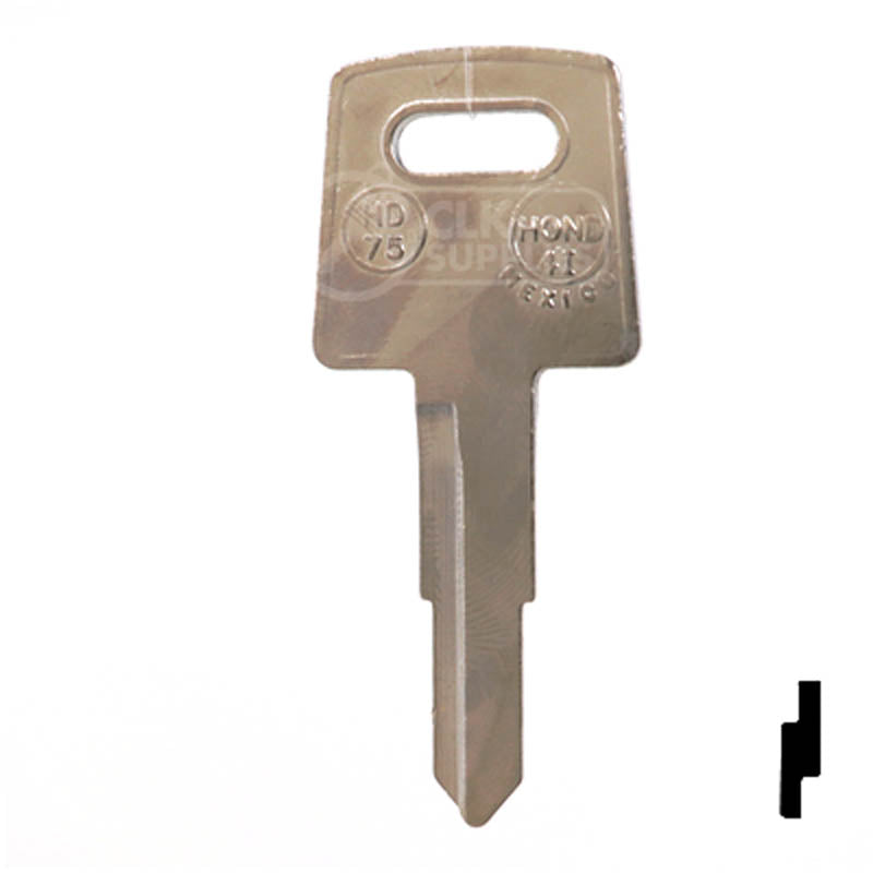 X138 ( HD75 ) Honda Motorcycle Key Power Sport Key JMA USA