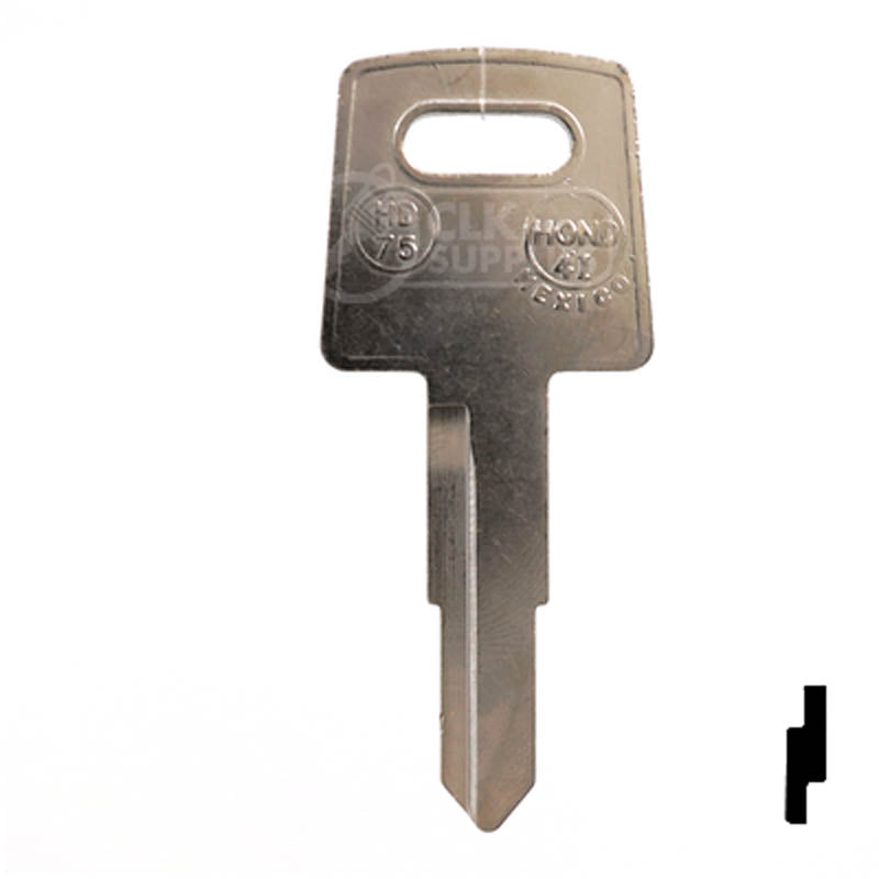 X138 ( HD75 ) Honda Motorcycle Key Power Sport Key JMA USA