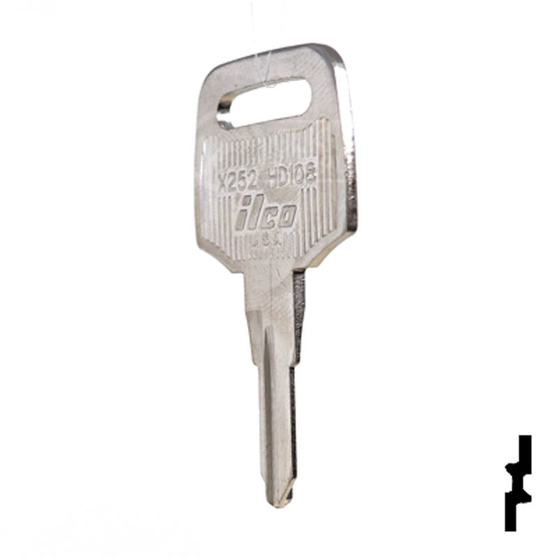 X252 ( HD108 ) Honda Motorcycle Key Power Sport Key Ilco