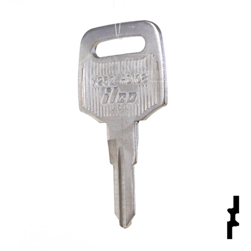 X252 ( HD108 ) Honda Motorcycle Key Power Sport Key Ilco
