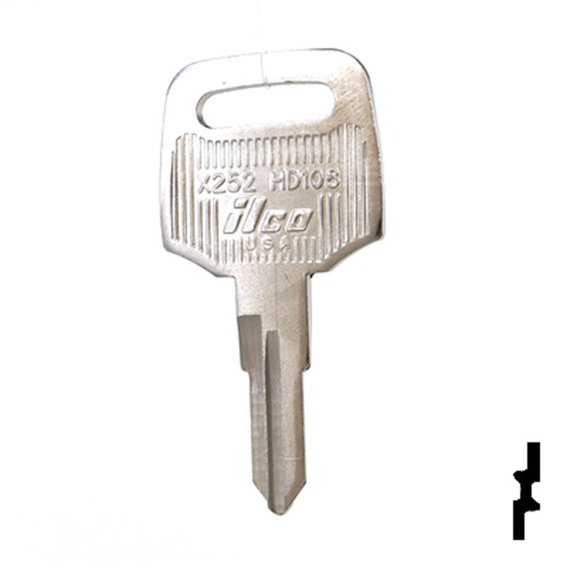 X252 ( HD108 ) Honda Motorcycle Key Power Sport Key Ilco