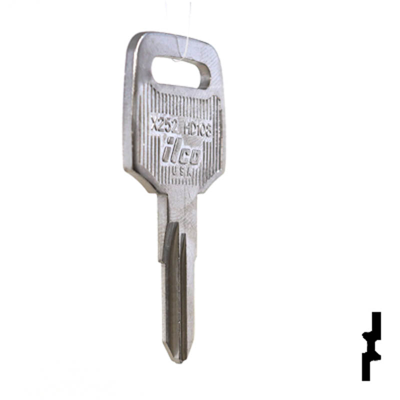 X252 ( HD108 ) Honda Motorcycle Key Power Sport Key Ilco