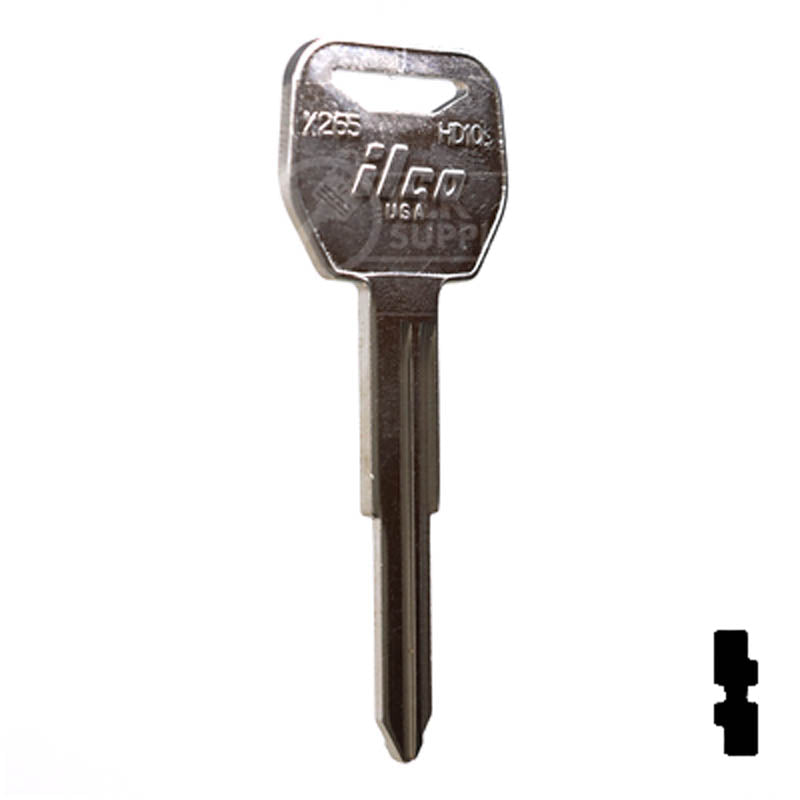 X265 ( HD109 ) Honda Motorcycle Power Sport Key Ilco