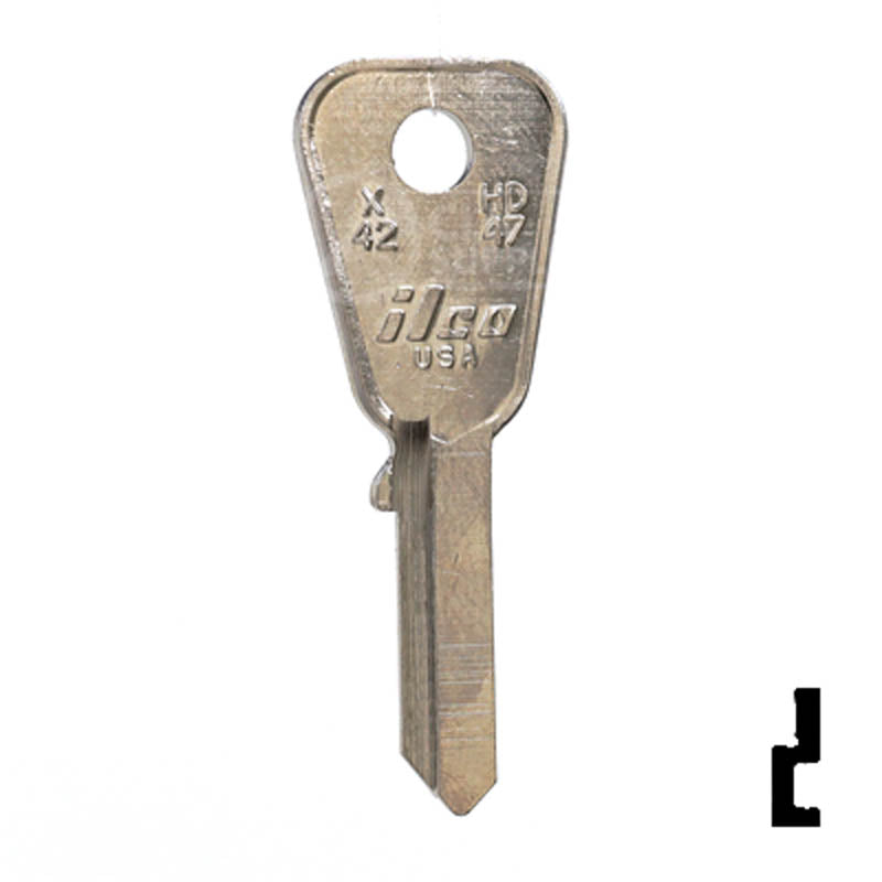 X42 ( HD47 ) Honda Motorcycle Power Sport Key Ilco