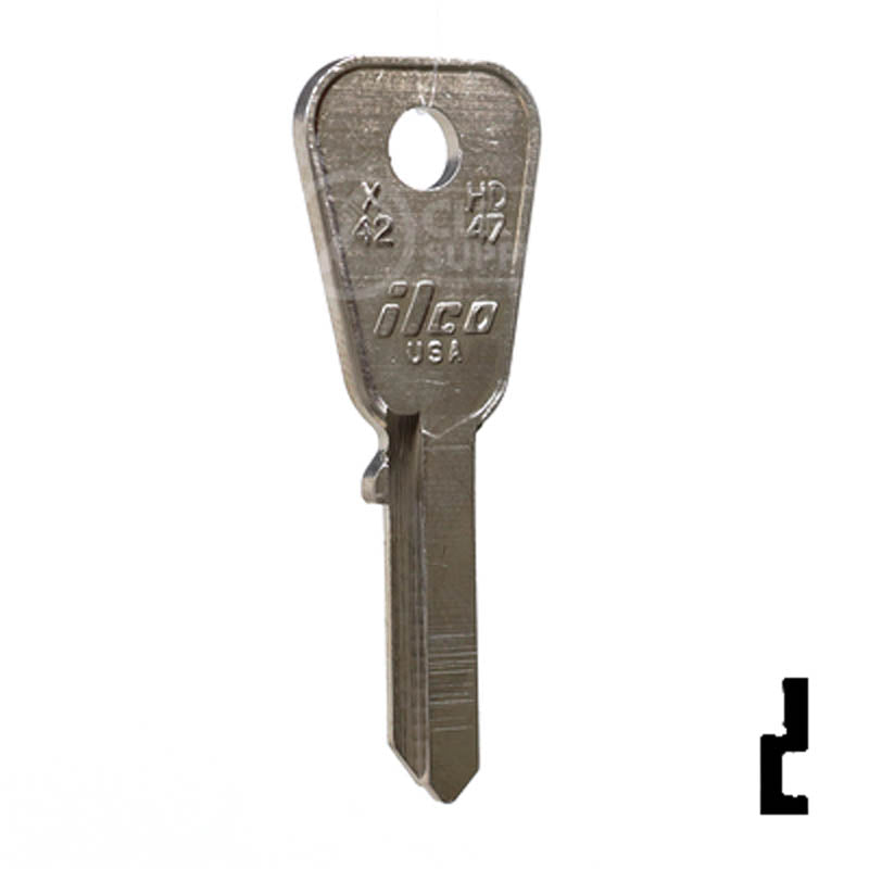 X42 ( HD47 ) Honda Motorcycle Power Sport Key Ilco