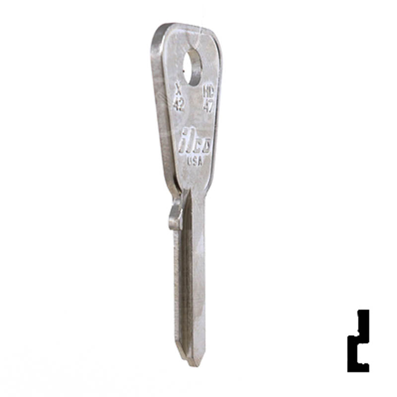 X42 ( HD47 ) Honda Motorcycle Power Sport Key Ilco