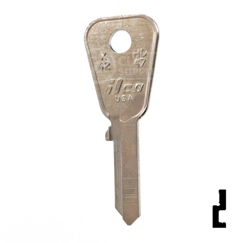 X42 ( HD47 ) Honda Motorcycle Power Sport Key Ilco