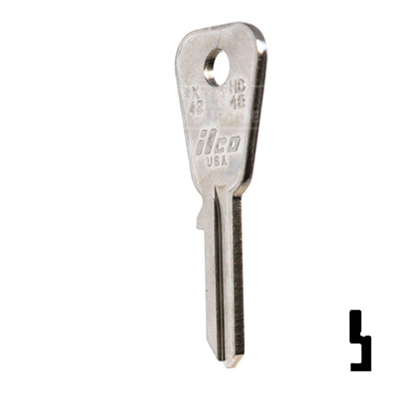 X43 ( HD48 ) Honda Motorcycle Power Sport Key Ilco