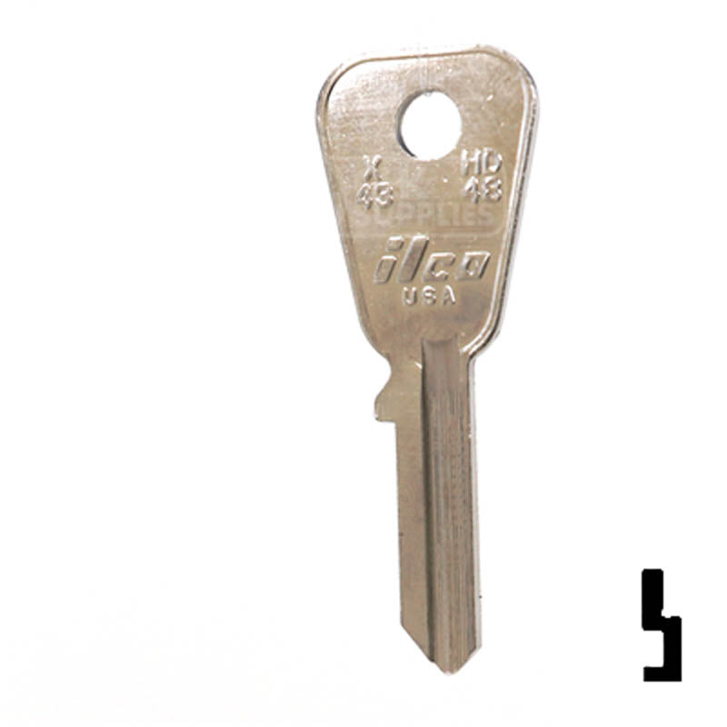 X43 ( HD48 ) Honda Motorcycle Power Sport Key Ilco