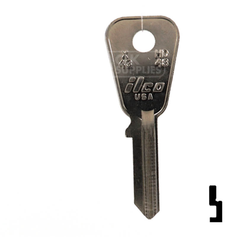 X43 ( HD48 ) Honda Motorcycle Power Sport Key Ilco