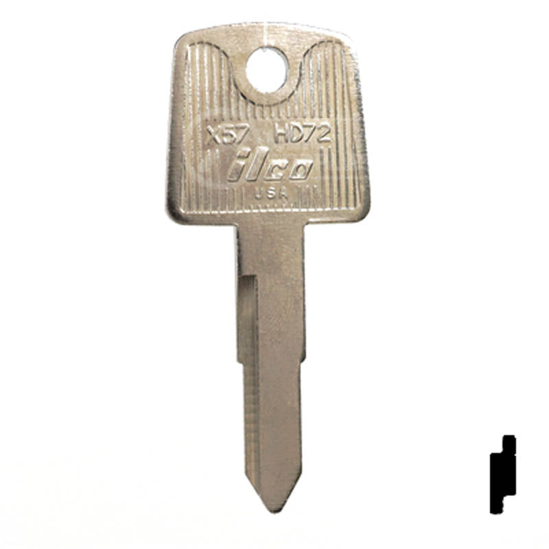 X57 ( HD72 ) Honda Motorcycle , Tractor Key Power Sport Key Ilco
