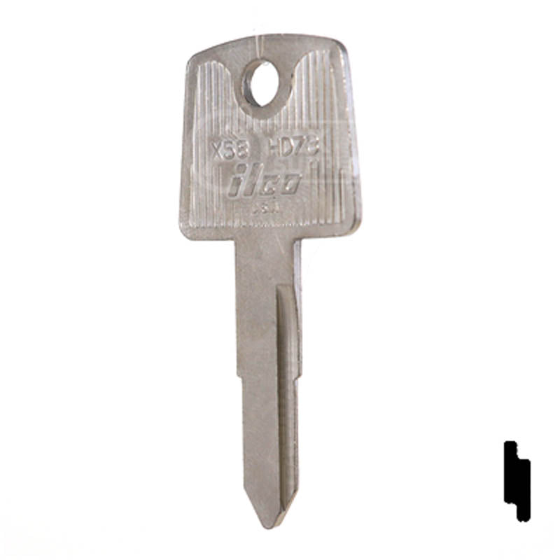 X58 ( HD73 ) Power Sport Key Ilco