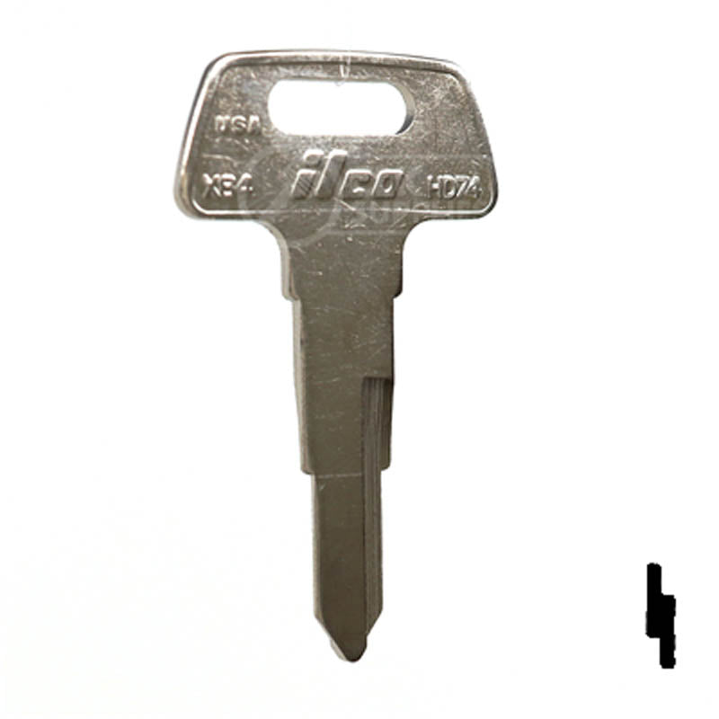 X84 ( HD74, HD63 ) Honda Motorcycle Power Sport Key Ilco