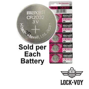 Maxell CR2032 3 Volt Lithium Coin Battery On Tear Strip Remotes and Batteries LockVoy