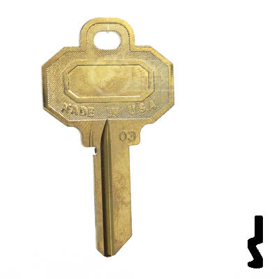 1510, BW2  Baldwin, Emtek Key Residential-Commercial Key Ilco