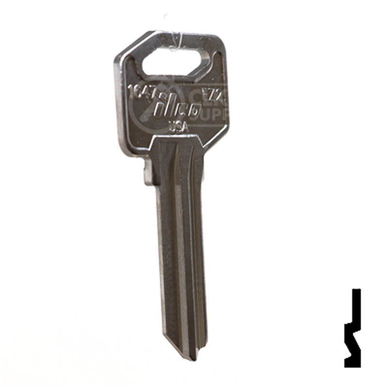 1647, EZ2 EZ Set Key Residential-Commercial Key Ilco