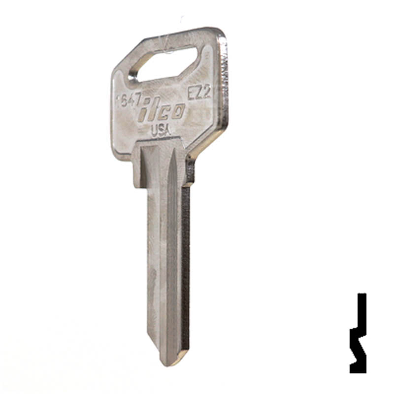 1647, EZ2 EZ Set Key Residential-Commercial Key Ilco