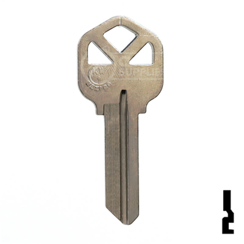 KW1 Kwikset Key Blank ( Nickel Plated ) Residential-Commercial Key JMA USA