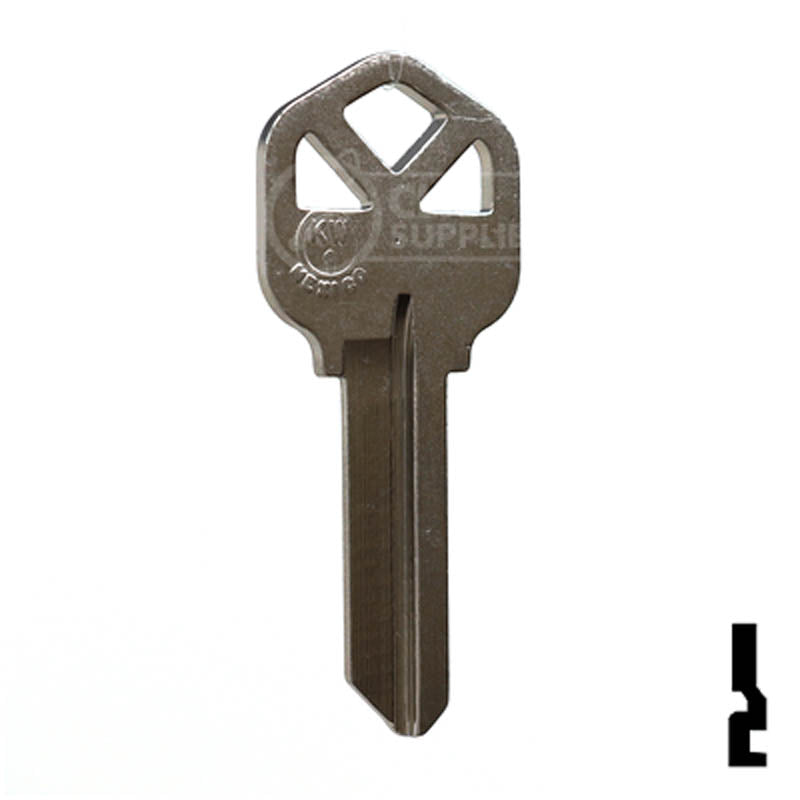 KW1 Kwikset Key Blank ( Nickel Plated ) Residential-Commercial Key JMA USA