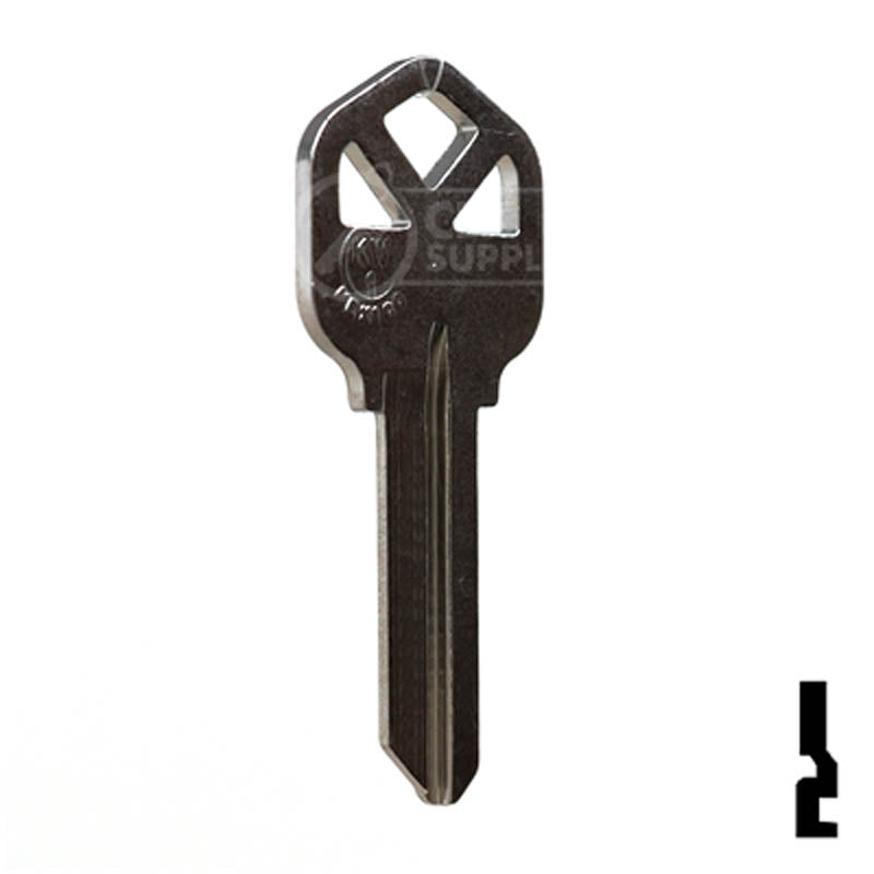 KW1 Kwikset Key Blank ( Nickel Plated ) Residential-Commercial Key JMA USA