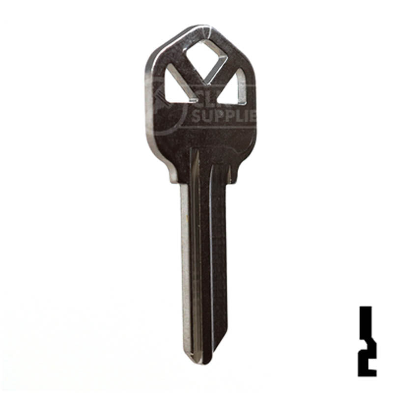 KW1 Kwikset Key Blank ( Nickel Plated ) Residential-Commercial Key JMA USA