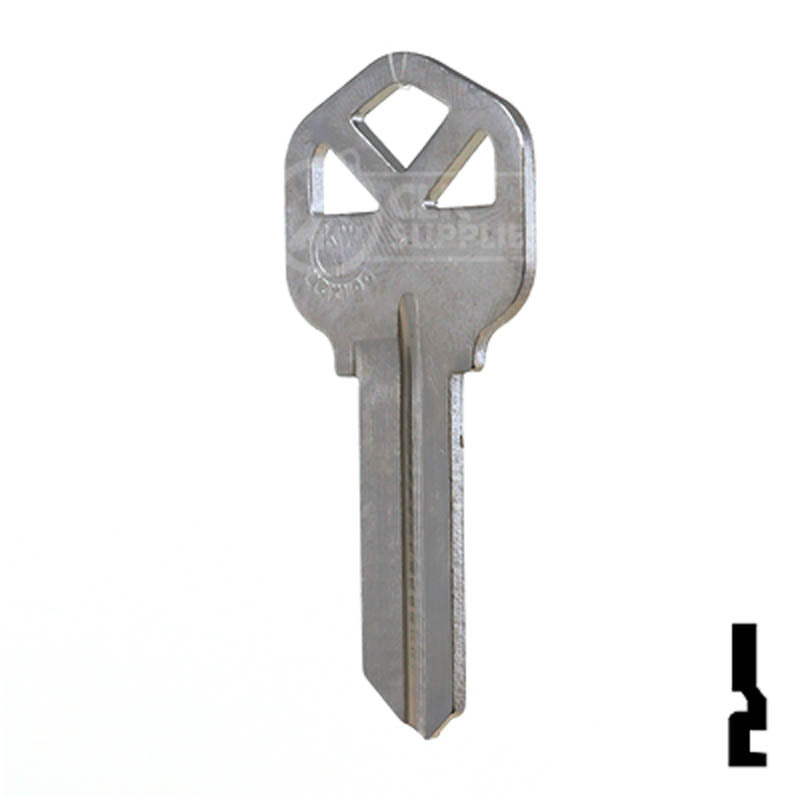 KW1 Kwikset Key Blank ( Nickel Plated ) Residential-Commercial Key JMA USA