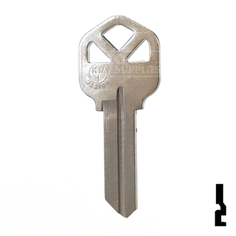 KW1 Kwikset Key Blank ( Nickel Plated ) Residential-Commercial Key JMA USA