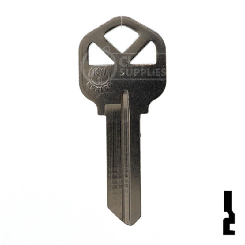 KW1 Kwikset Key Blank ( Nickel Plated ) Residential-Commercial Key JMA USA