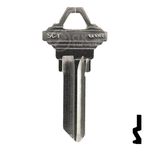 SC1 Schlage Key Blank ( Nickel Plated ) Residential-Commercial Key JMA USA