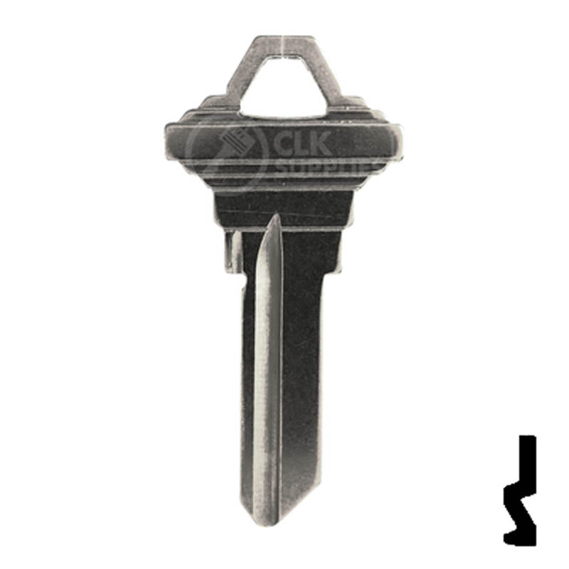 SC1 Schlage Key Blank ( Nickel Plated ) Residential-Commercial Key JMA USA